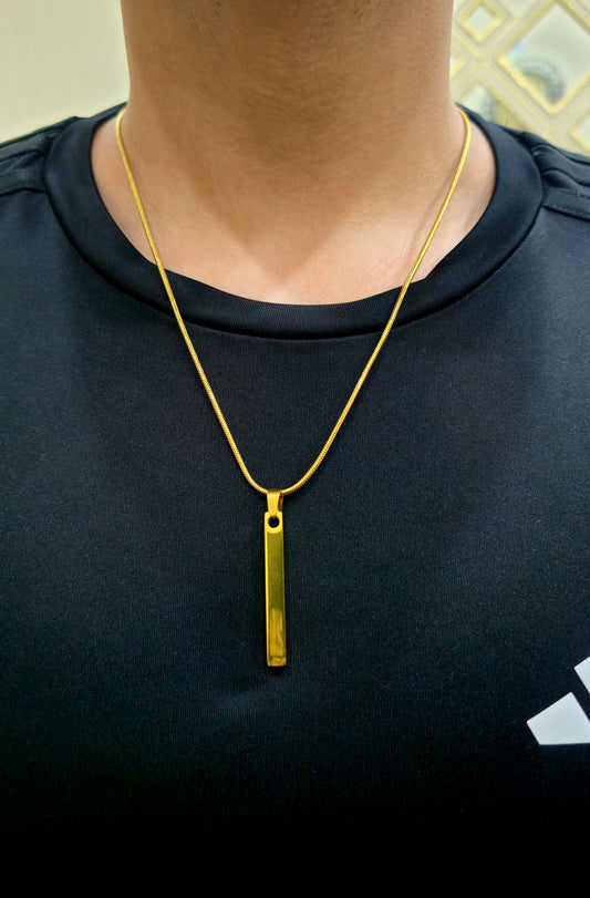 Chain Deal – Golden Chain with Golden Pendant + Premium Box