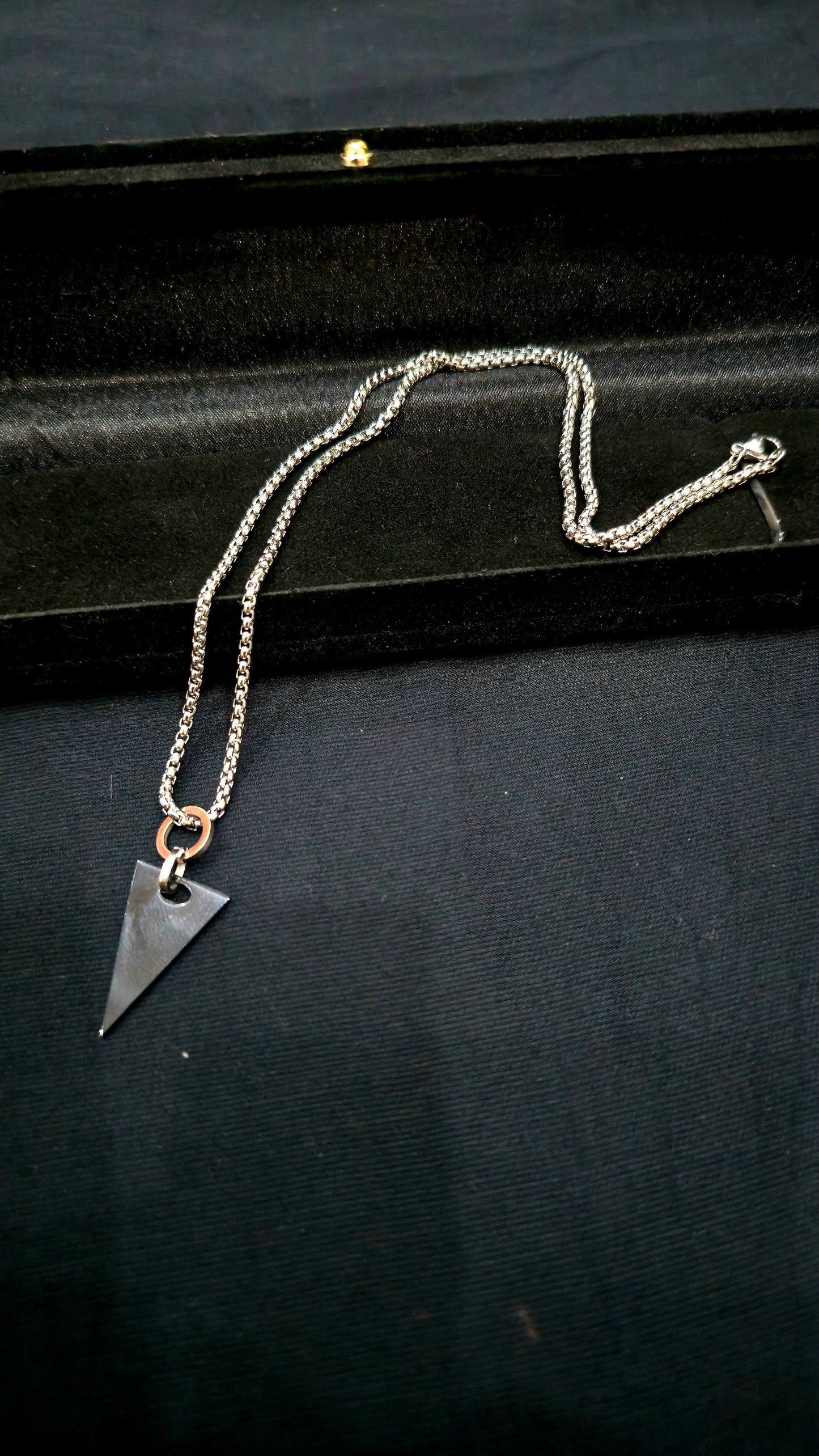 Chain Deal - Silver Chain with Black Pendant + Premium Box.