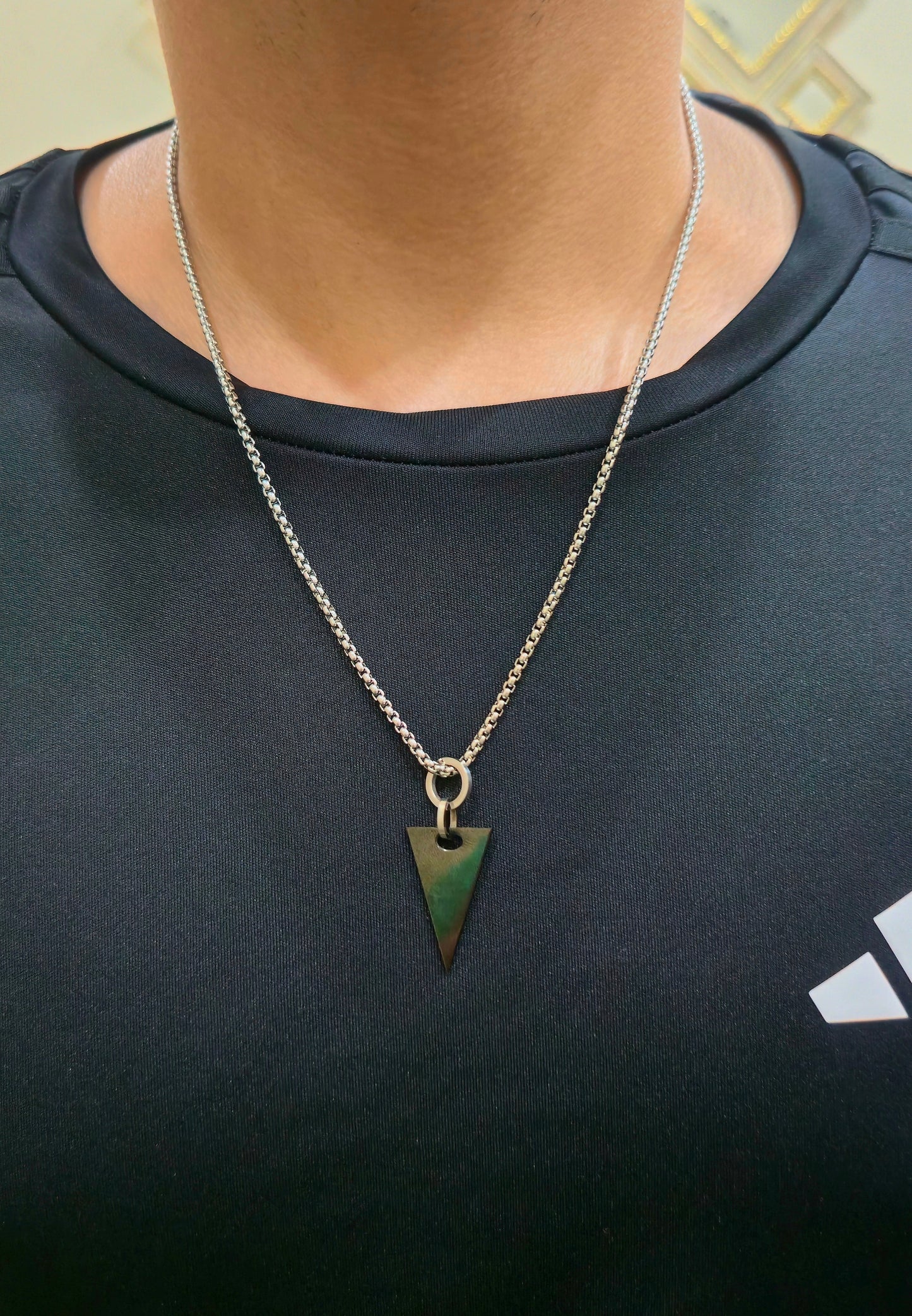 Chain Deal - Silver Chain with Black Pendant + Premium Box.