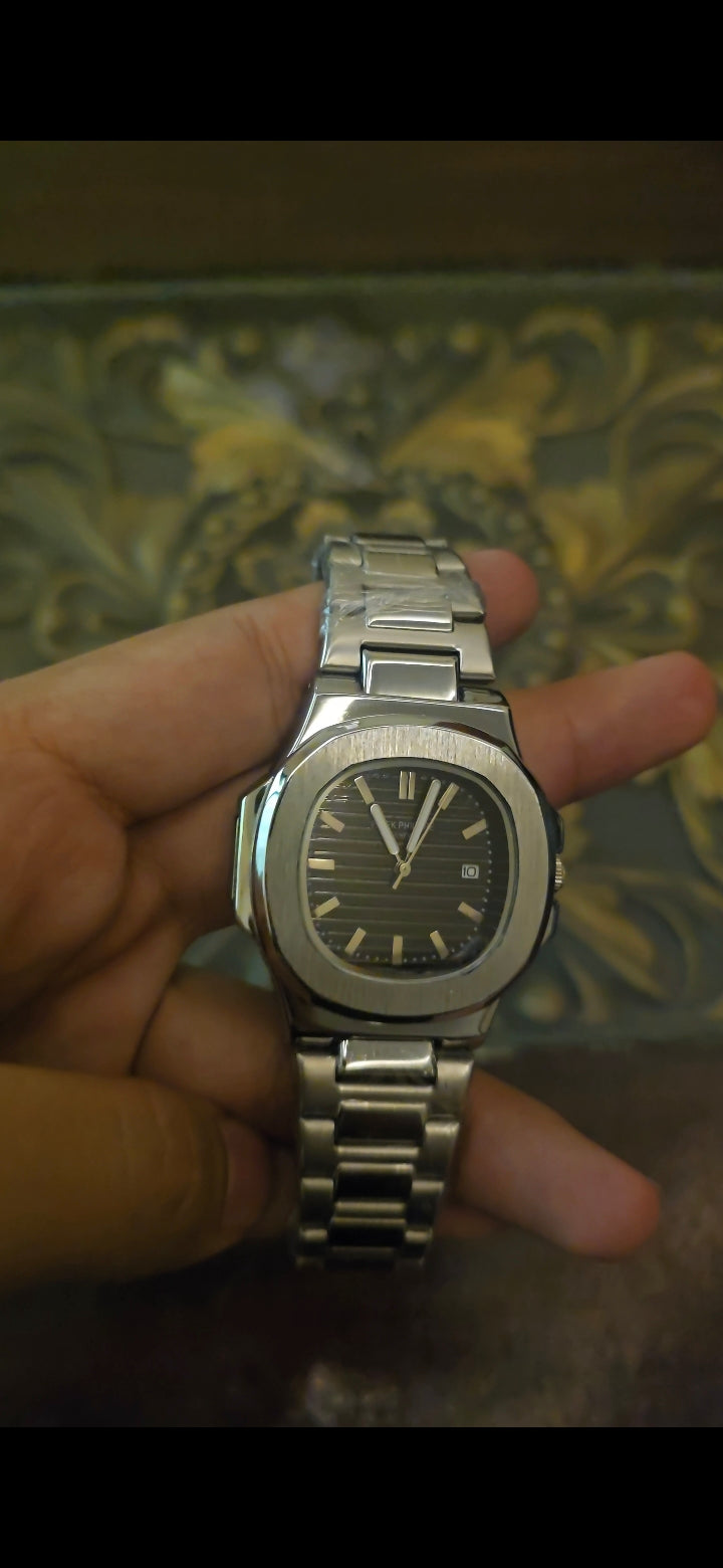 Patek Philippe | Black Dial + (Free Bracelet) and (Free Box)