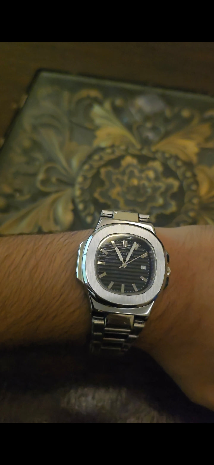 Patek Philippe | Black Dial + (Free Bracelet) and (Free Box)