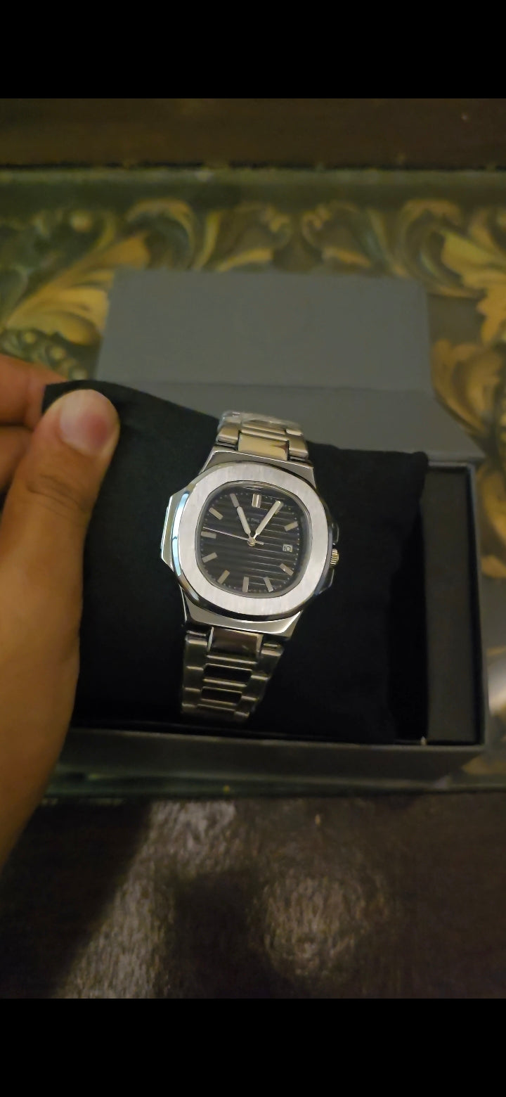 Patek Philippe | Black Dial + (Free Bracelet) and (Free Box)