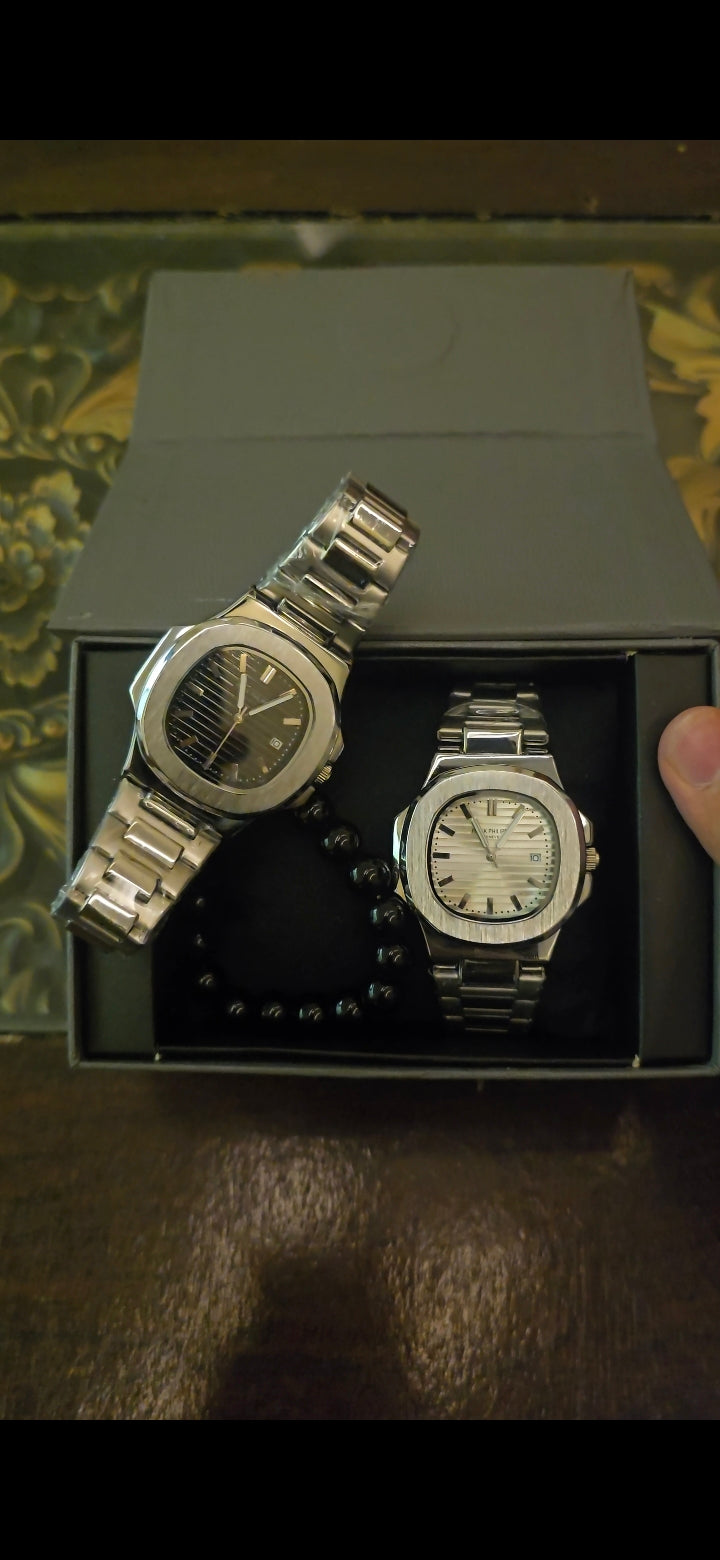 Patek Philippe | Grey Dial + (Free Bracelet) and (Free Box)